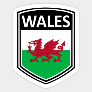 Flag Shield - Wales Sticker